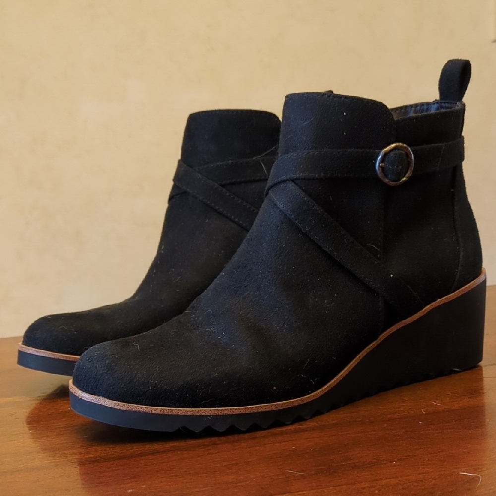 Women's Black Suede Ankle Boots